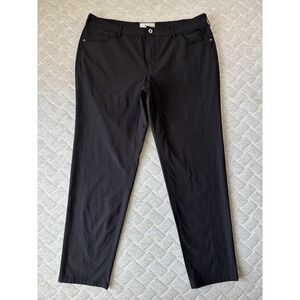 Sene Pants Mens 39x30 Black Straight Chino Stretch Performance Casual Office